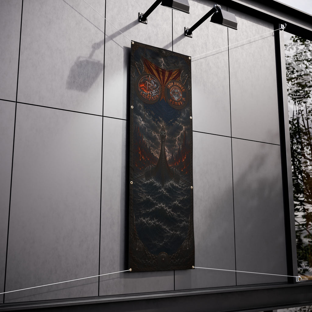 Viking Ragnarok Vinyl Banner — Iron Vikings Nomad Norse Wall Flag