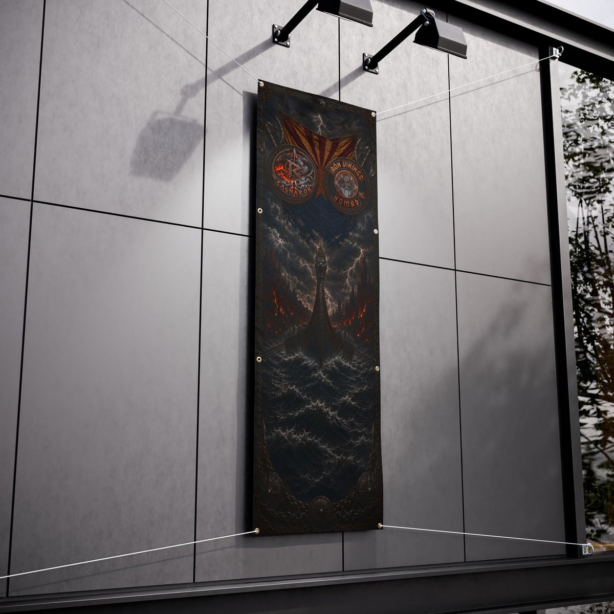 Viking Ragnarok Vinyl Banner — Iron Vikings Nomad Norse Wall Flag