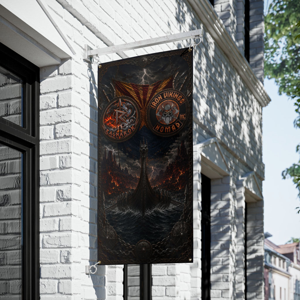 Viking Ragnarok Vinyl Banner — Iron Vikings Nomad Norse Wall Flag