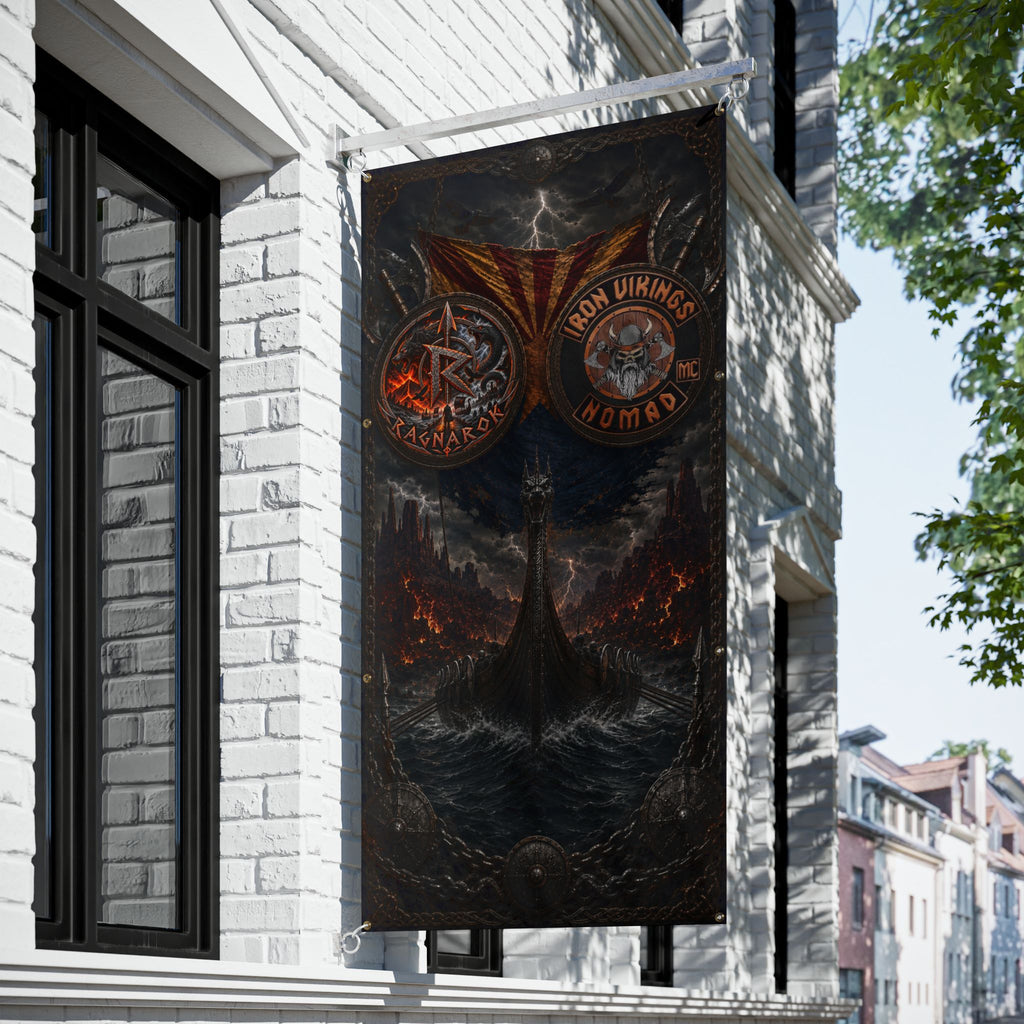 Viking Ragnarok Vinyl Banner — Iron Vikings Nomad Norse Wall Flag