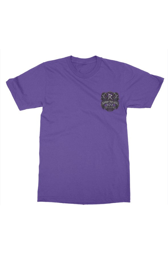 Ragnarok Valkyries Support Your Local 922 Tee in purple