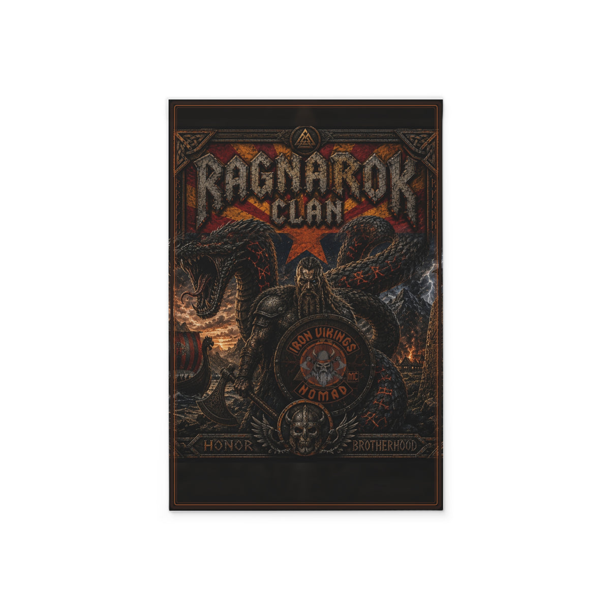 Ragnarok Clan Garden Flag – Viking Shield & Serpent Outdoor Banner